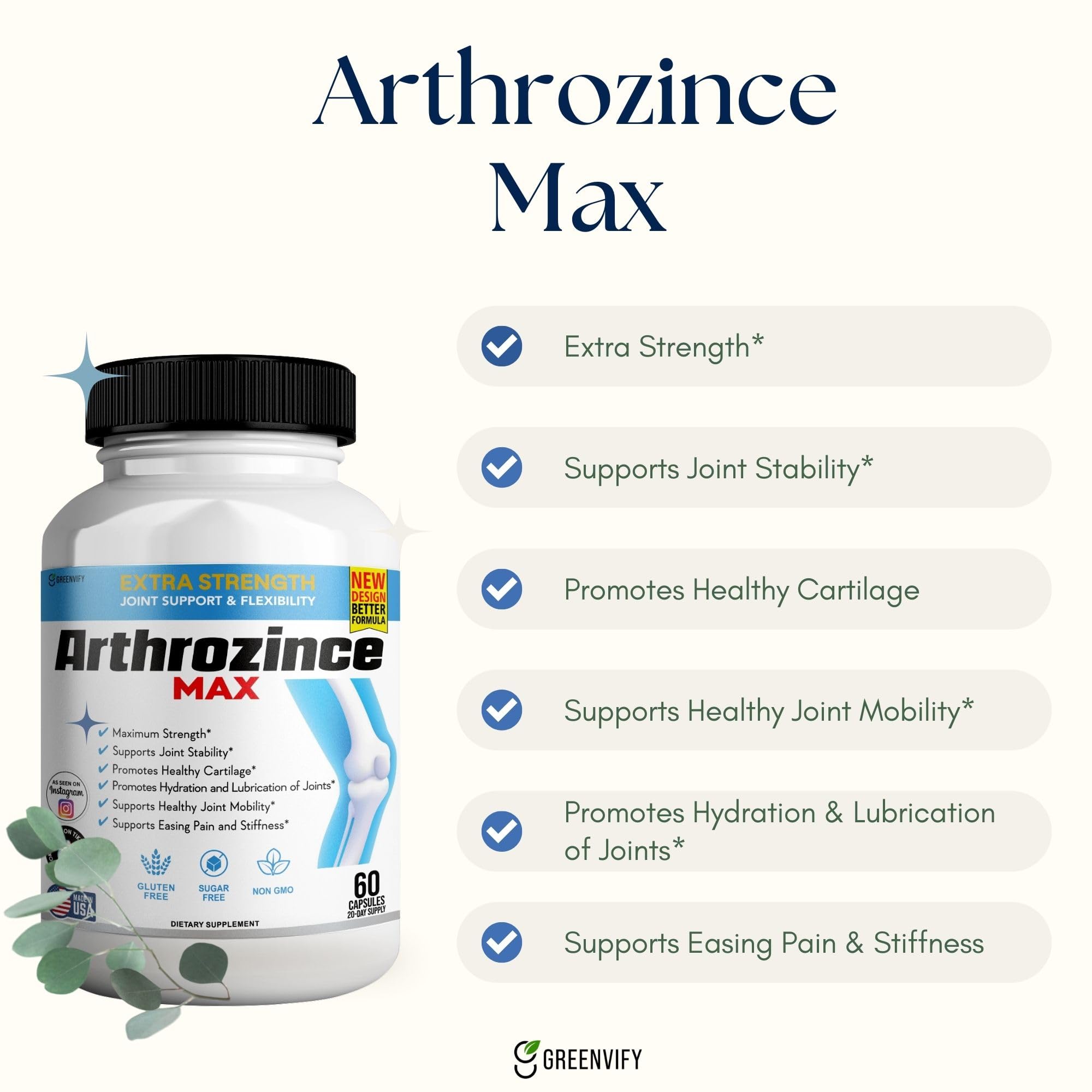 Arthrozince Max - Advanced Daily Formula (Pack of 1) — Amazon image 4