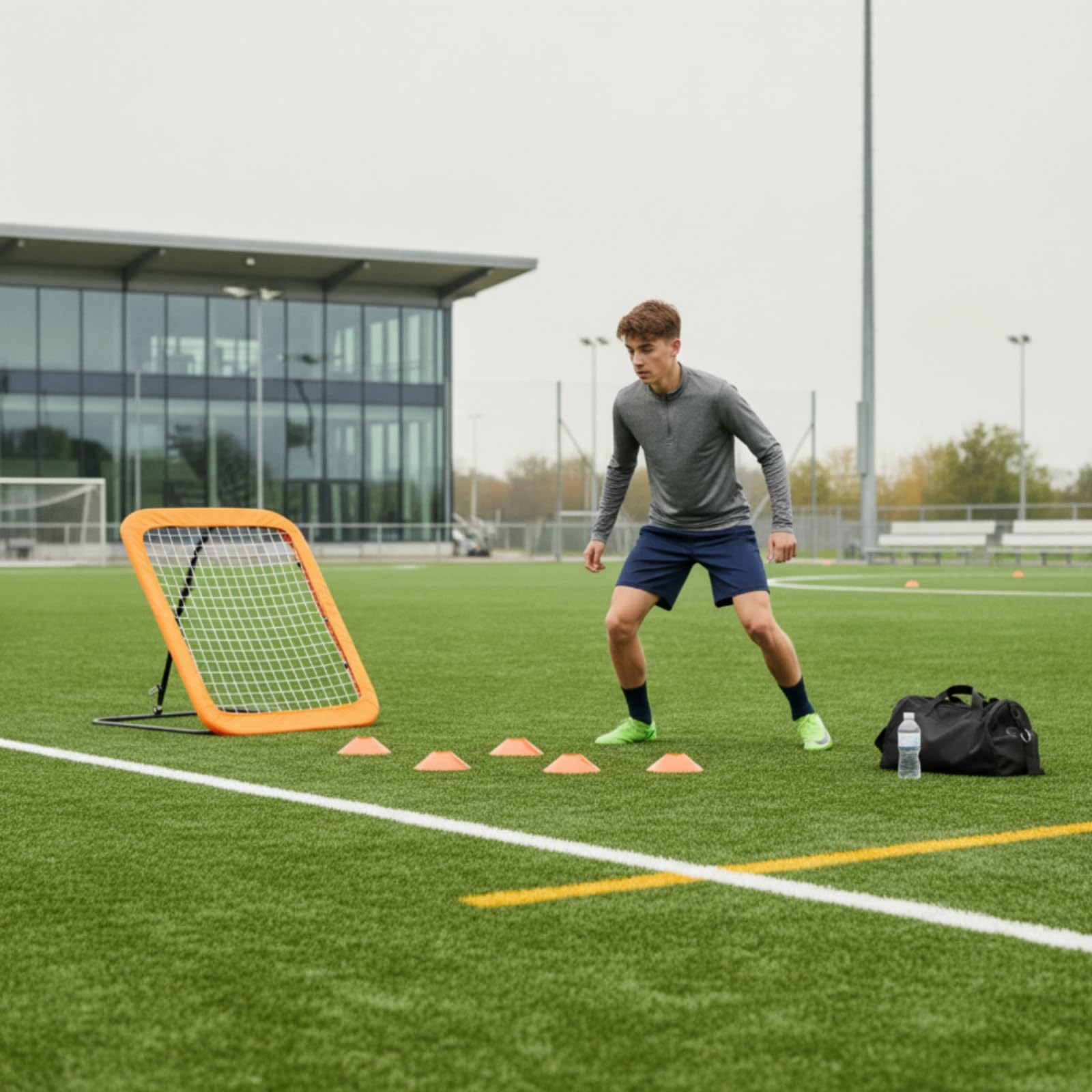 Red Fútbol Estable Fútbol con Ajustable para Futbolistas