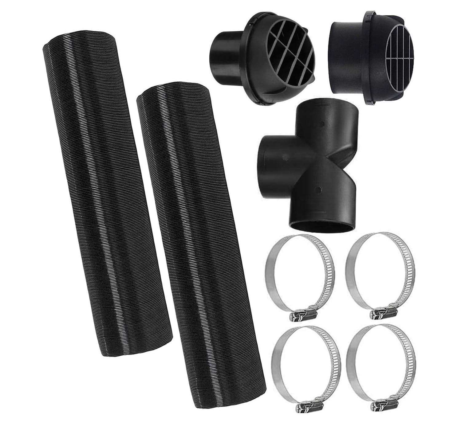 Kit Tubo Connettore di Ricambio per Riscaldatore Diesel 76 mm, Bocchetta di Uscita Aria Calda con Connettore a Y, Parti di Ricambio per Riscaldatore di Parcheggio Diesel da Auto | IT