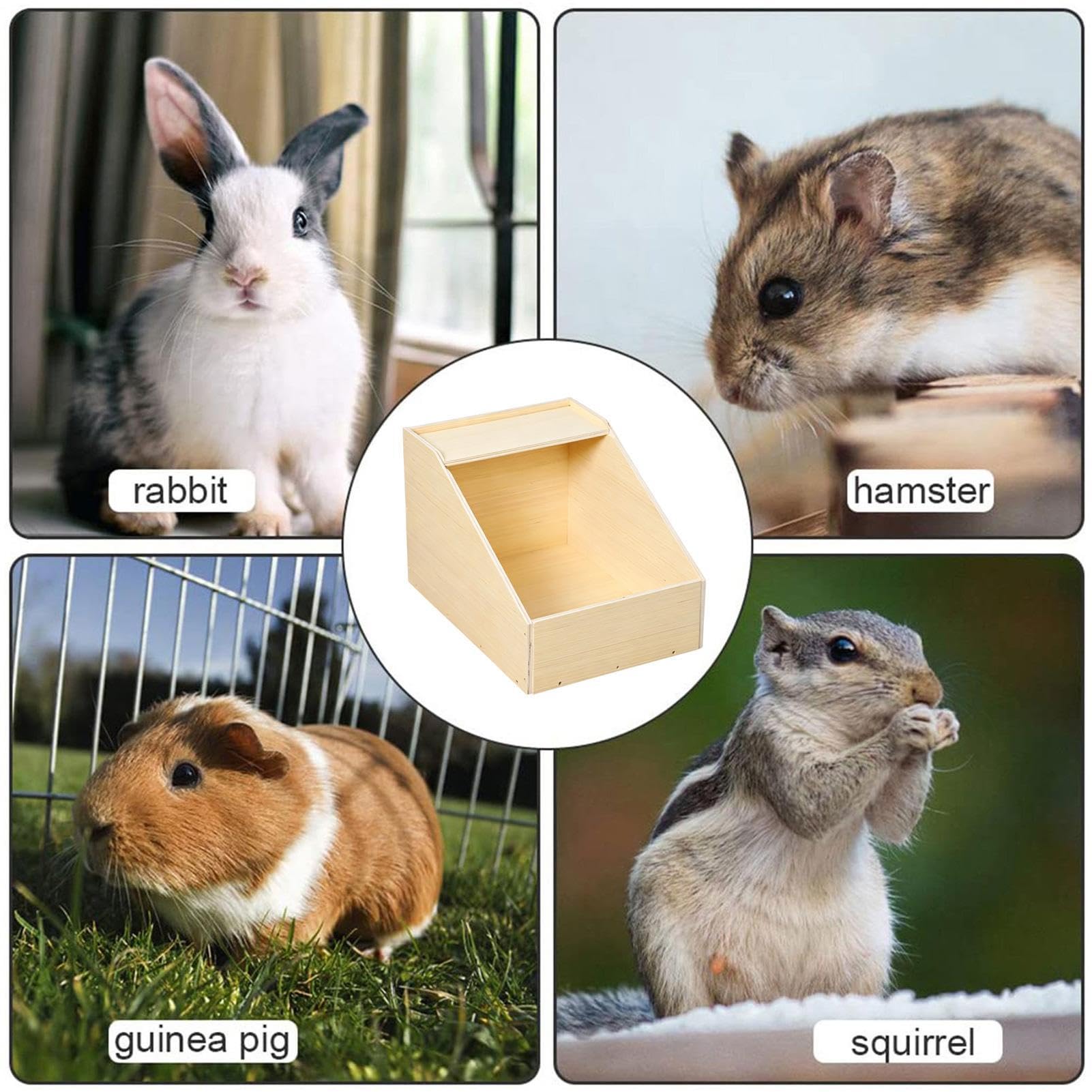 Casita Fabricada para Conejito Dentro De Jaula Cobertizo De Madera para | Jaula Para Conejitos Para Gerbillos, Chinchillas, Hurones,