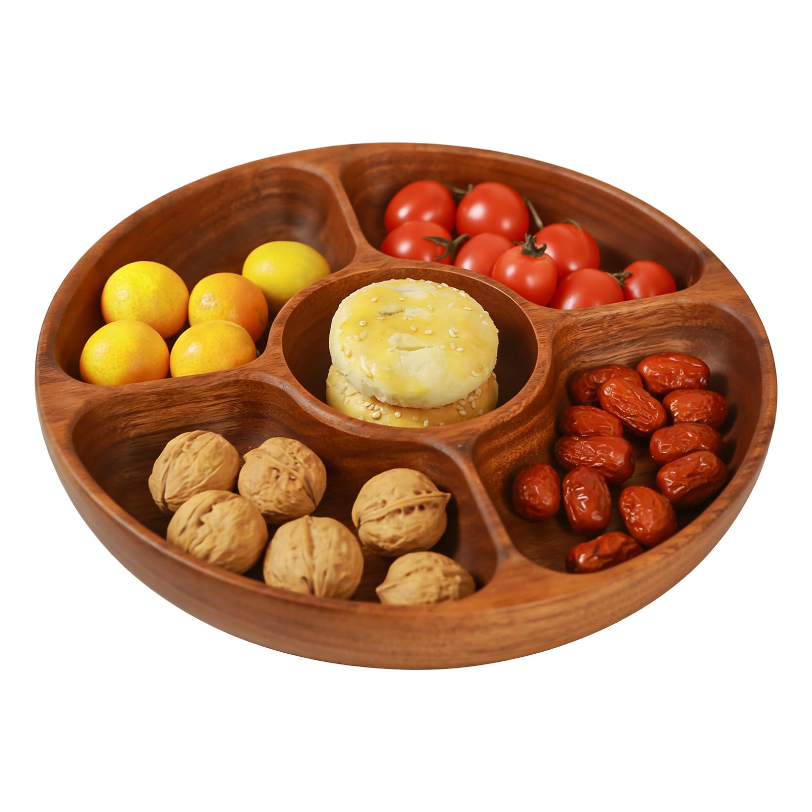 Vassoi Da Servizio Per Feste per Snack a 5 Scomparti | Vassoi Per Servire Cibo Per Cucina Soggiorno Picnic Banchetti Aperitivi Snack Salume Frutta Colazione Dolci