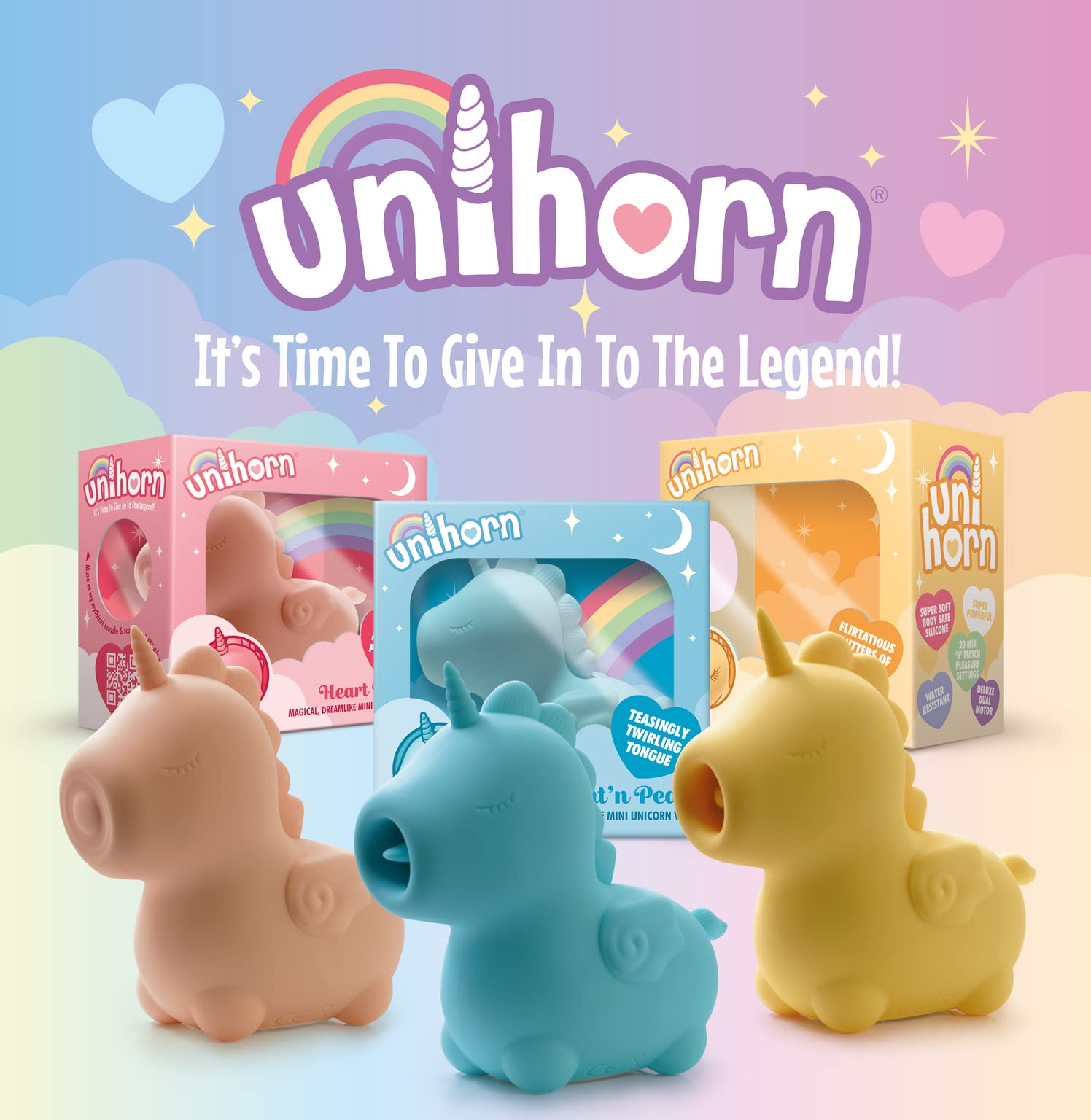 Unihorn Mini Vibrator - Unicorn Vibrators with Powerful Pulses of Pleasure; Unicorn Sex Toys for Women, Small Vibrator and Cute Ladies Personal Toys: Bean Blossom