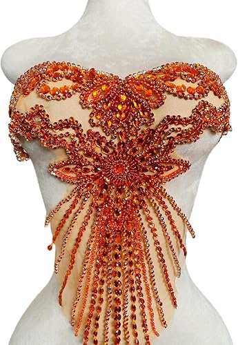 Miniatura 7 de Diamantes de imitación de encaje hechos a mano, apliques de piedras de coser, cuentas de cristal, accesorios para decoración de vestidos de boda, 16