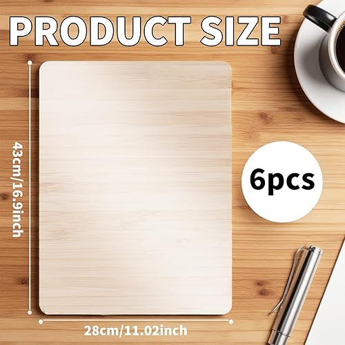 Miniatura 2 de 6 manteles individuales de plástico  Tapetes de mesa impermeables, manteles individuales transparentes para cocina, comedor, pintura, decoración de