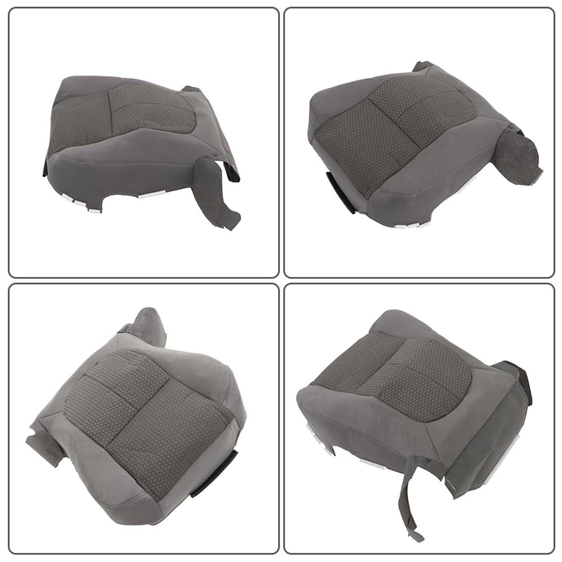 F250 Seat Bottom Cover Driver Side Bottom Seat Cover For Ford F250 F350 F450 F550 2011-2016 - Gray Cloth Driver Bottom Seat Cover - Foto 4