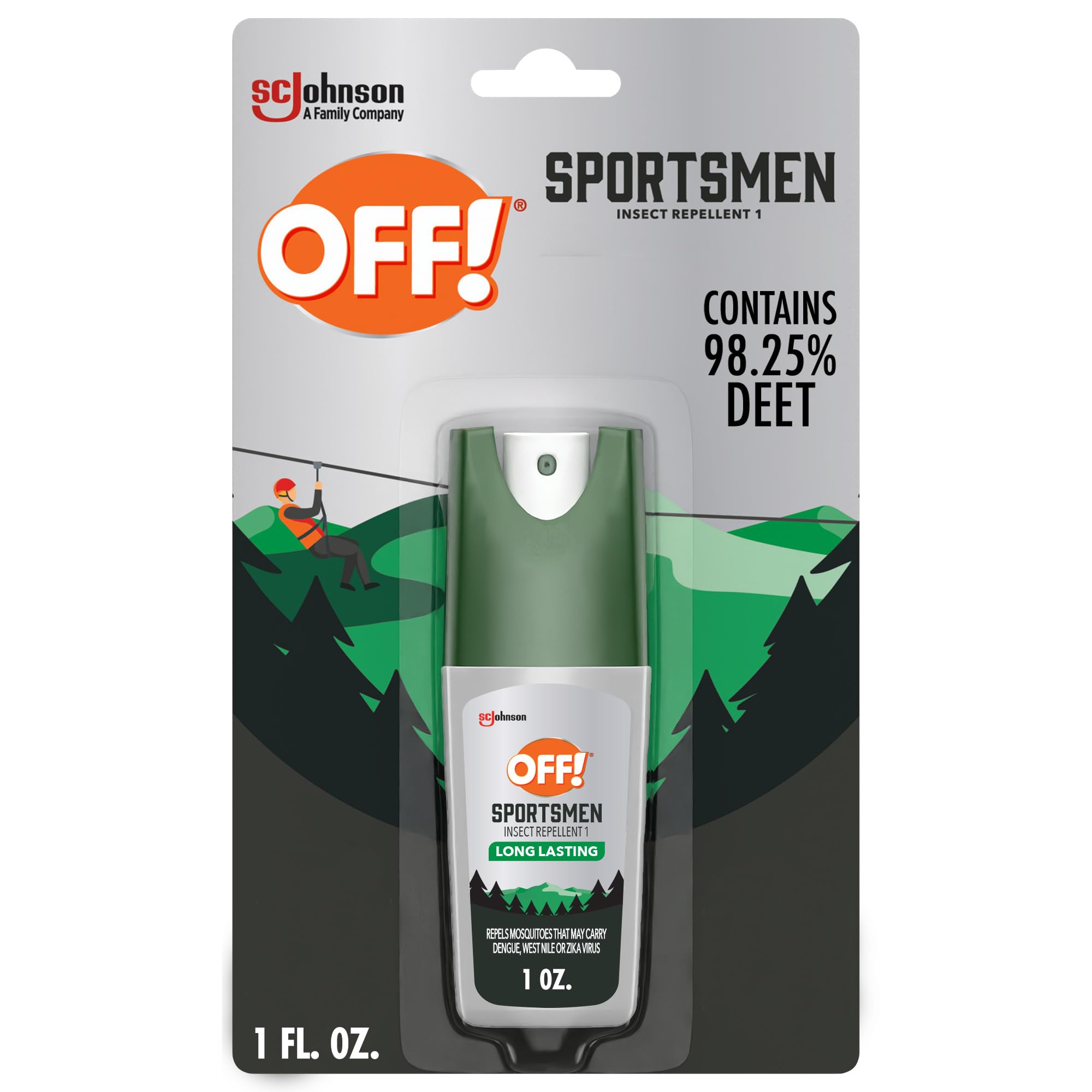OFF! Deep Woods Sportsmen Insect Repellent Spritz, Maximum Strength, Bug Spray with up to 10 Hours of Protection, 1 oz