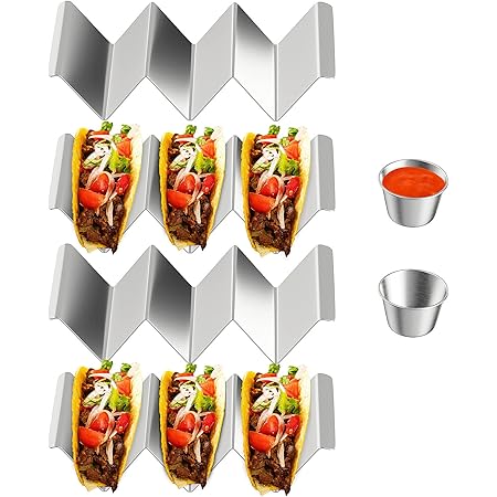 Support à Tacos 2 Pièces, Support Alimentaire En Forme De Vague Support A Tacos Ondules En Acier Inoxydable Fei Yu 79025905