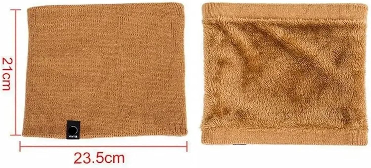 Winter Neck Gaiter 10 PCS Solid Plush Muffler Woolen Knitting For Women Fleece Ring Bandana Scarf