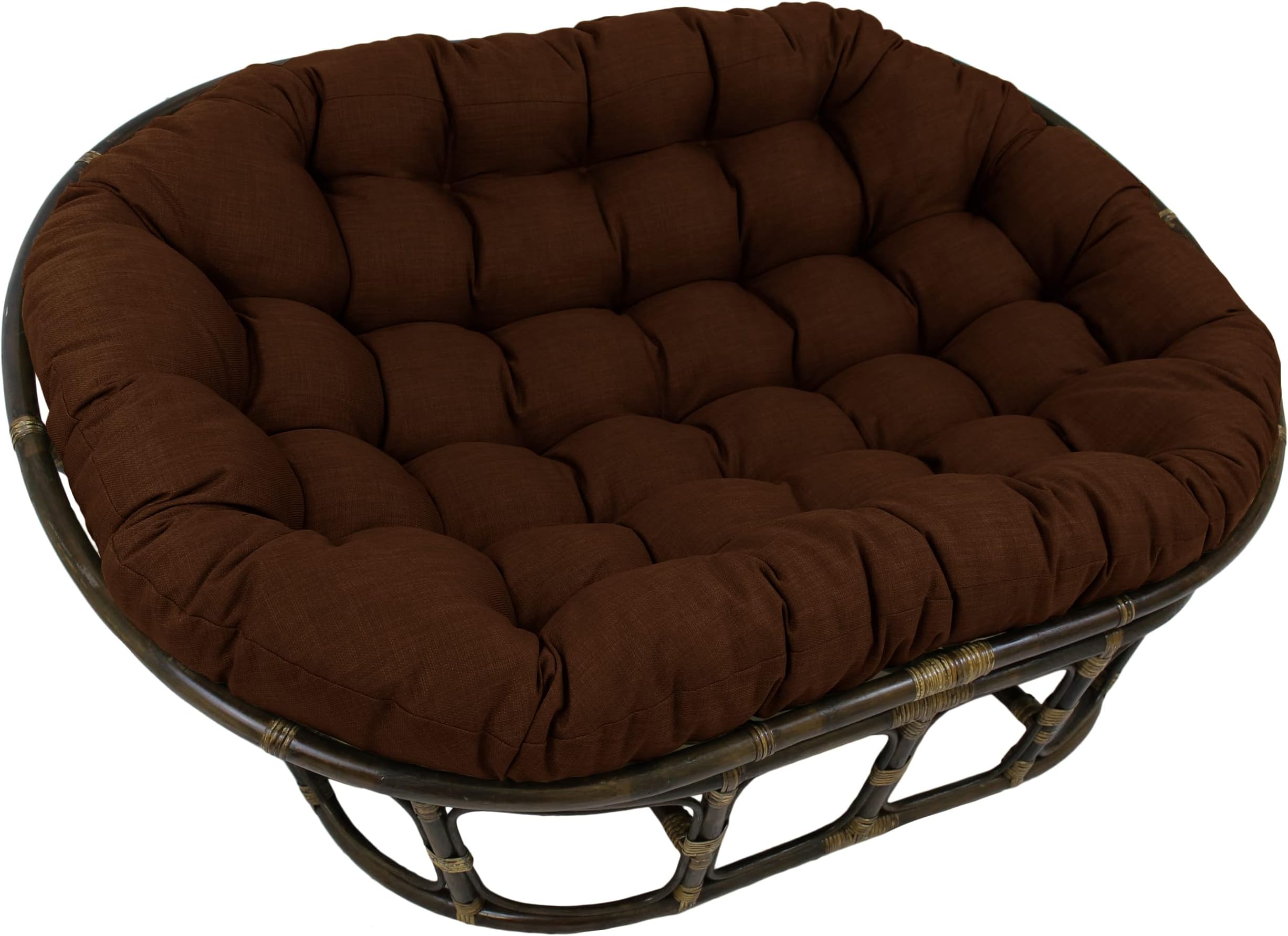 Blazing Needles Solid Twill Double Papasan Chair Cushion
