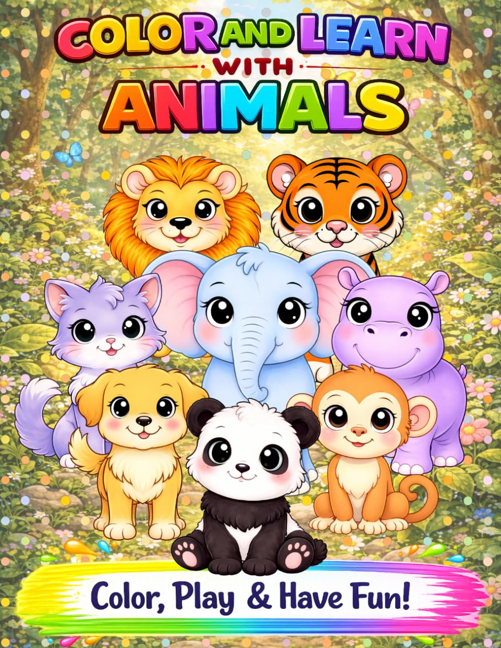 Color and Learn with Animals: A Fun and Easy Coloring Book for Kids