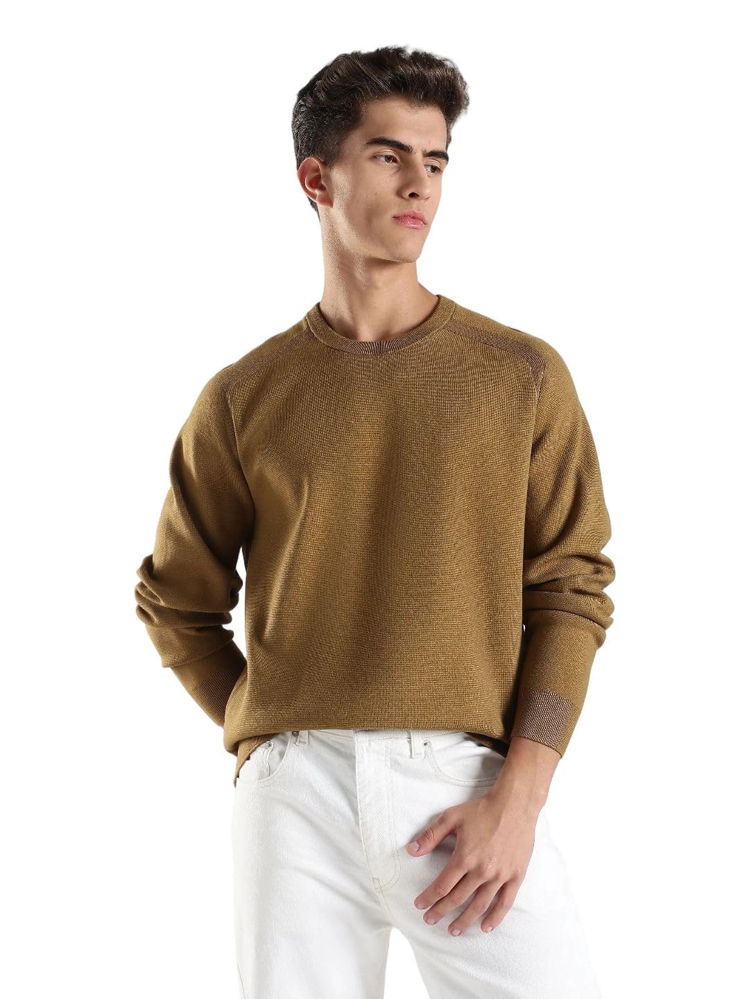 calvin klein jeans Solid Regular fit Viscose Sweater-picture-26