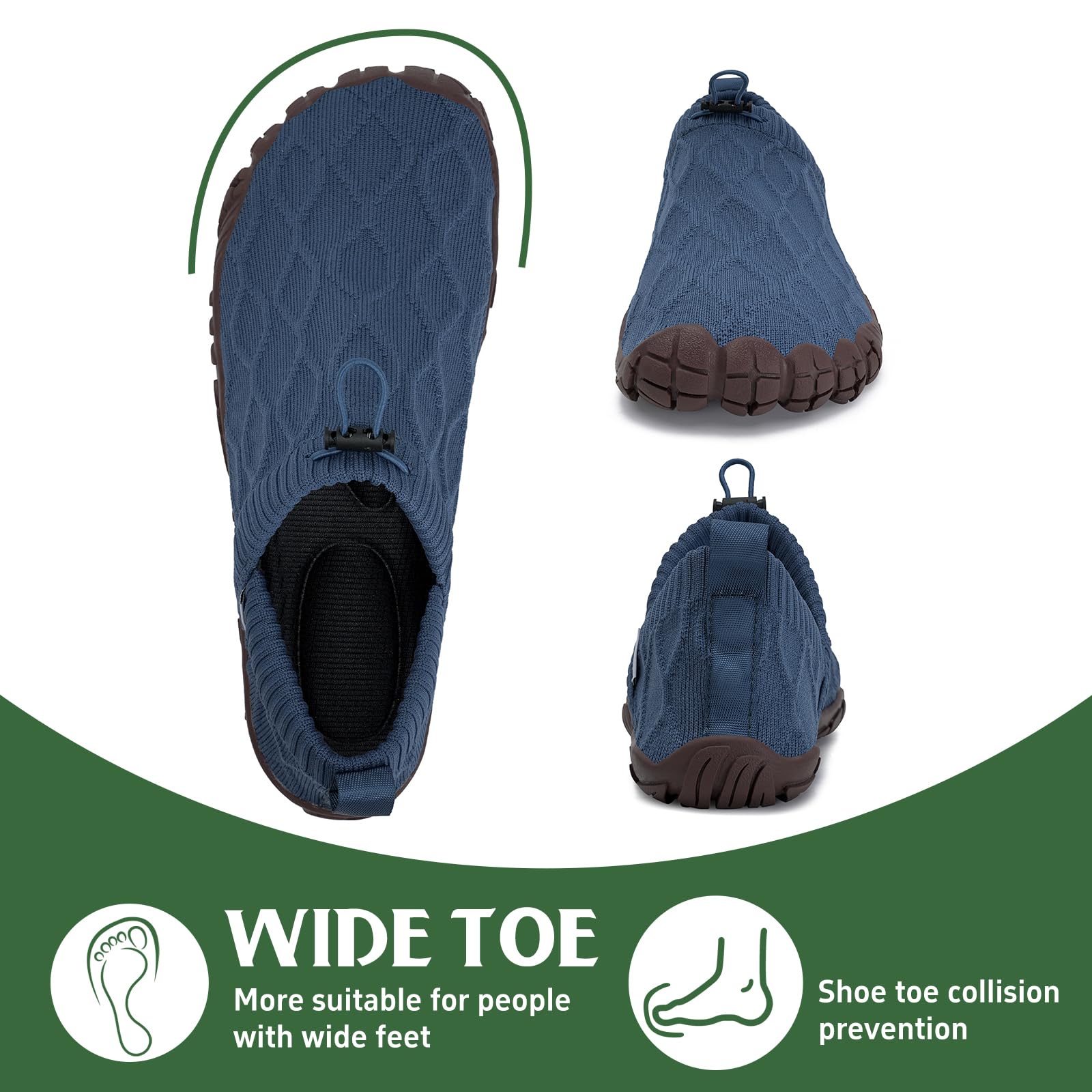 WateLves Unisex Barefoot Zapatillas de Trail Minimalista Running Zapatilla Cómodas Ligeras Zapatos Descalzos