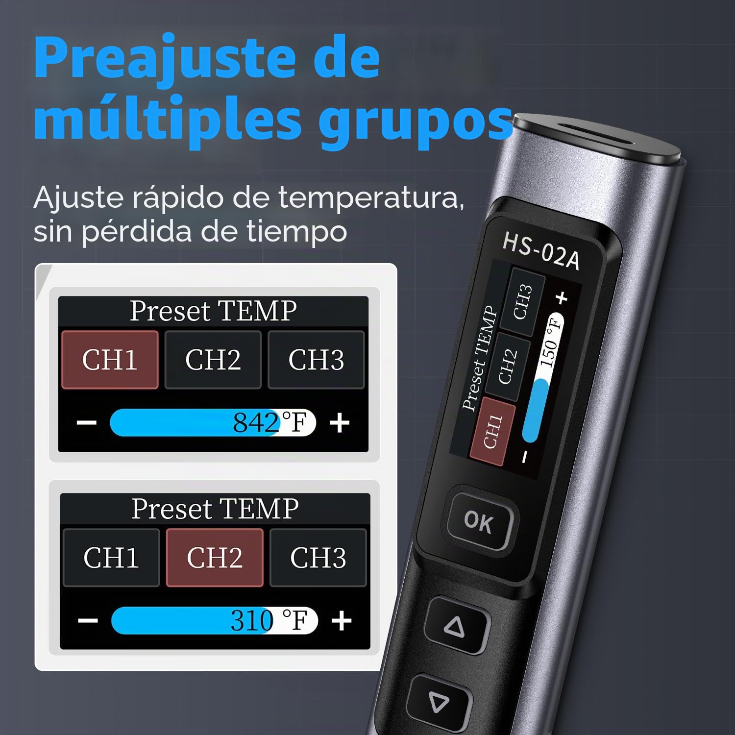 FNIRSI Kit de soldador HS-02A con estuche de almacenamiento