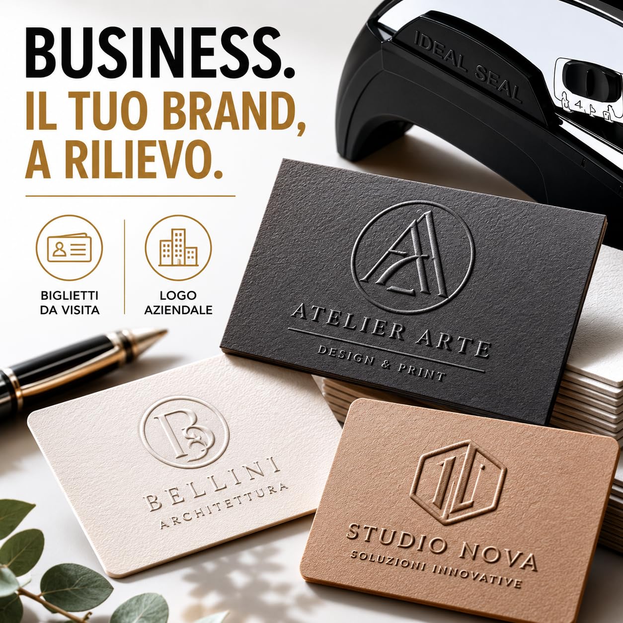 Pressa a Secco Rotonda Diametro 51 mm per Timbro Personalizzabile per Carta, Goffatrice, Inviti, Partecipazioni, Biglietti, Ex Libris