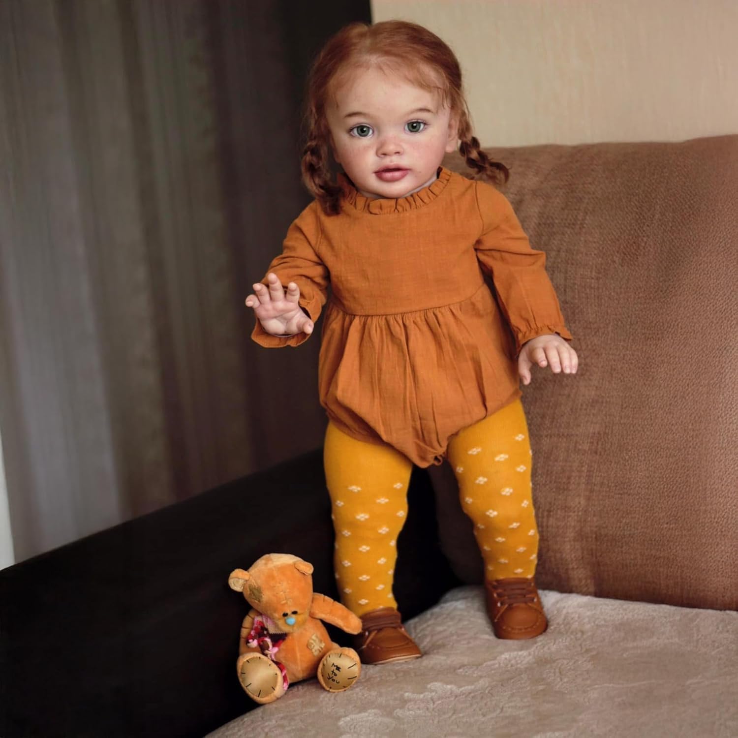 RXDOLL Big Size Reborn Toddler Doll Pippa 26 Inch Realistic Reborn Baby Dolls Toddler Girl Soft Cloth Body Weighted Baby Dolls That Look Real Silicone Babies Girls Gifts
