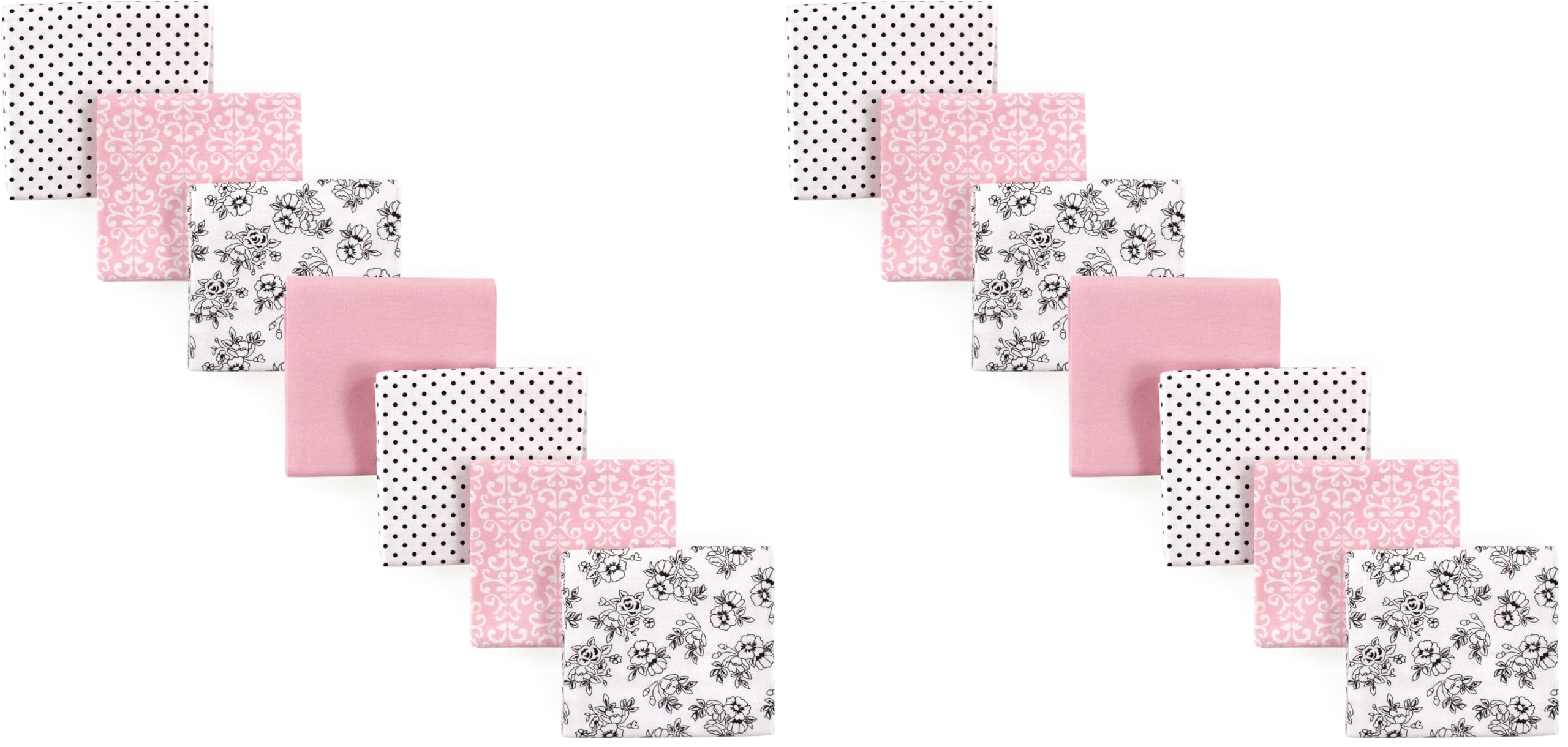 Hudson Baby Unisex Baby Cotton Flannel Receiving Blankets Bundle, Toile, One Size (Pack of 2)