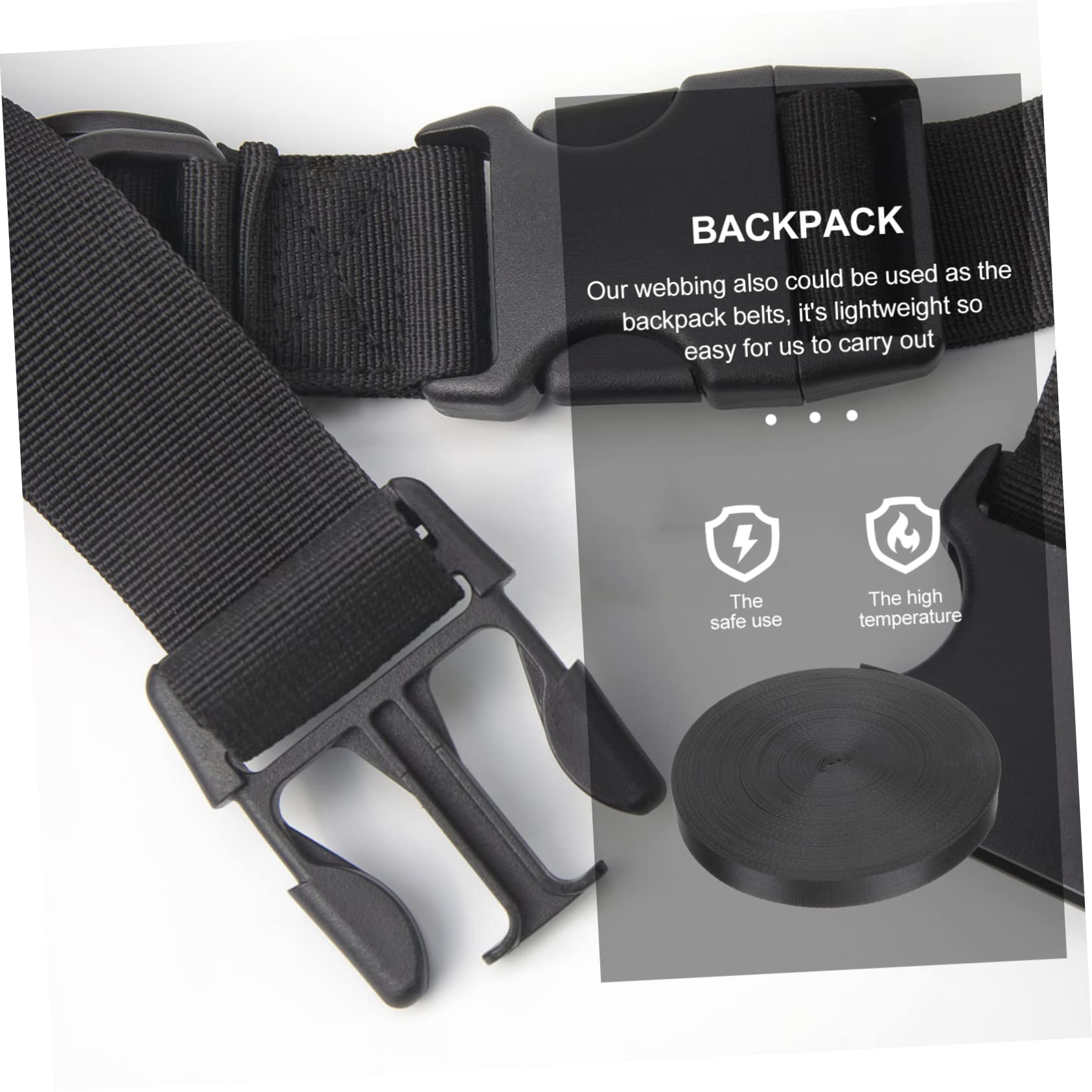 PACKOVE Fettuccia in Nylon 1 Pollice 50m, Alta Resistenza e Protezione UV, Resistente all’Usura per Carichi, attività Indoor e Outdoor | Tessitura Piatta Resistente ai Raggi Uv, per Zaini e Guinzagli, Uso Camping e Crafts