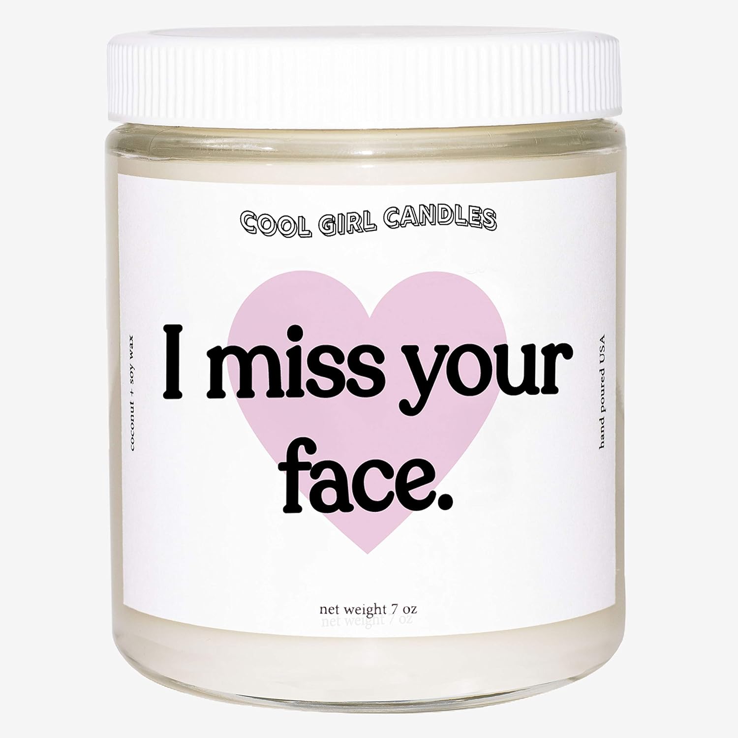 Cool Girl Candles I Miss Your Face Cotton + Vanilla