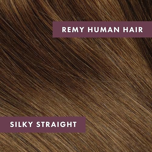 Miniatura 5 de everlong - Extensiones de cabello humano Remy con clip, trama de piel sintética con base invisible, cabello humano Remy de alta calidad para