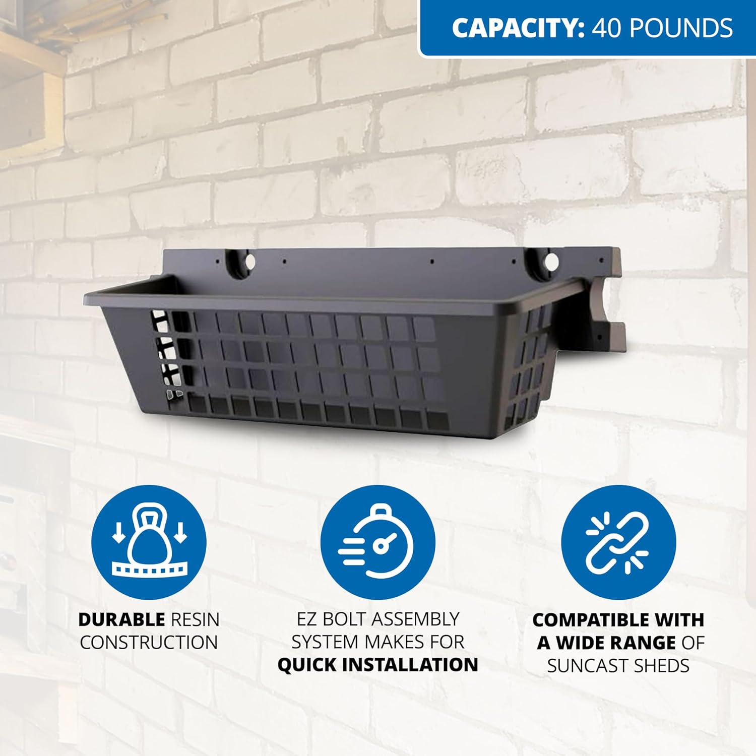 Suncast BMS6312D Everett 6 x 3 Heavy-Duty Resin Outdoor Pad-Lockable Double Doors and Windows All-Weather Shed for Yard Storage, Dove Gray Suncast BMS6312D Everett 6 x 3 Heavy-Duty Resin Outdoor Pad-Lockable Double Doors and Windows All-Weather Shed for Yard Storage, Dove Gray