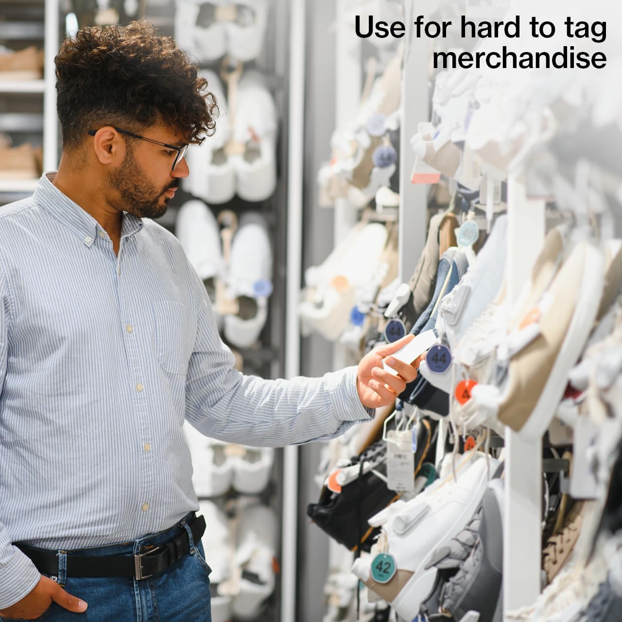 SSWBasics 5 inch Clear Adjustable Security Loop Tagging Fasteners - Pack of 1000- Clear