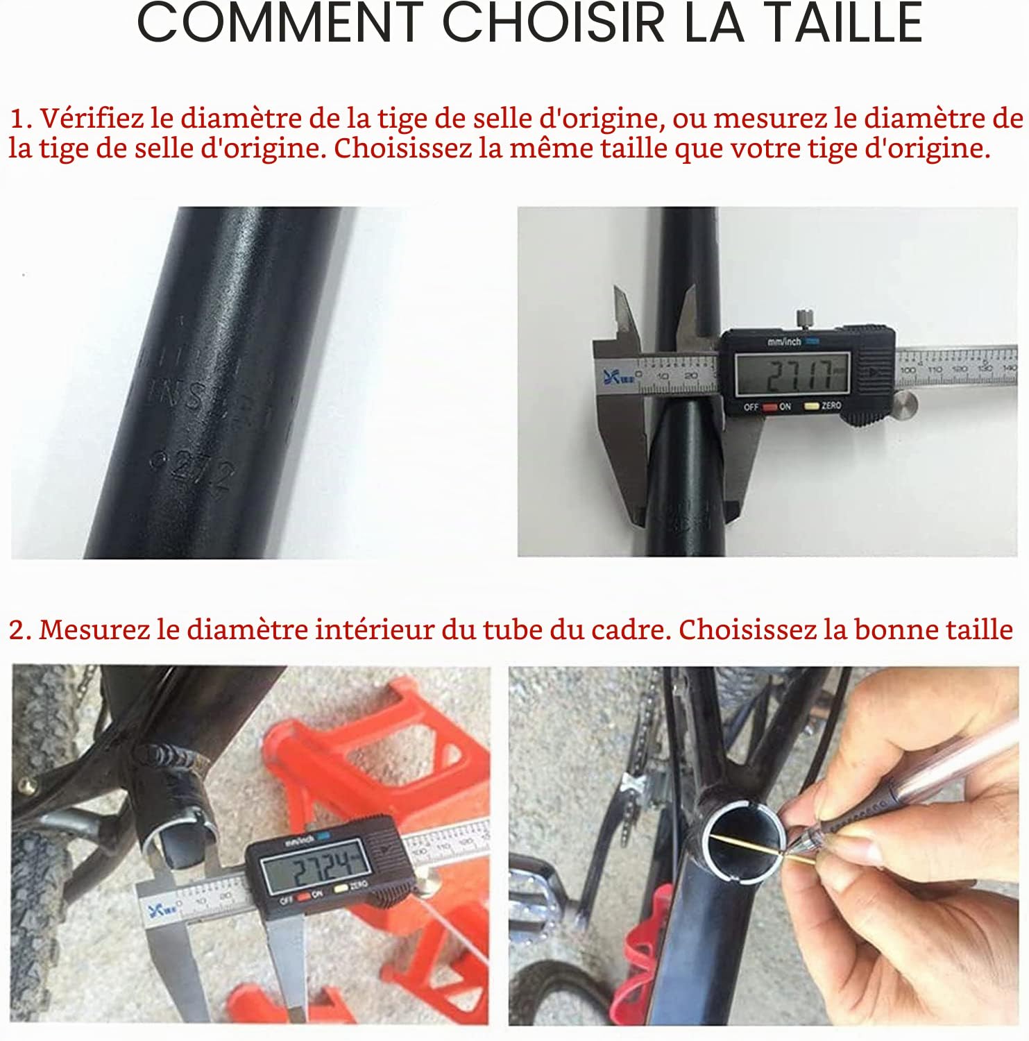 AZMANI Tige Selle Suspension Vélo, 27.2/30.4/30.9/31.6 Mm, Aluminium, Tige De Selle Amortisseur Réglable pour VTT Vélo Route BMX (Size : 30.4MM)