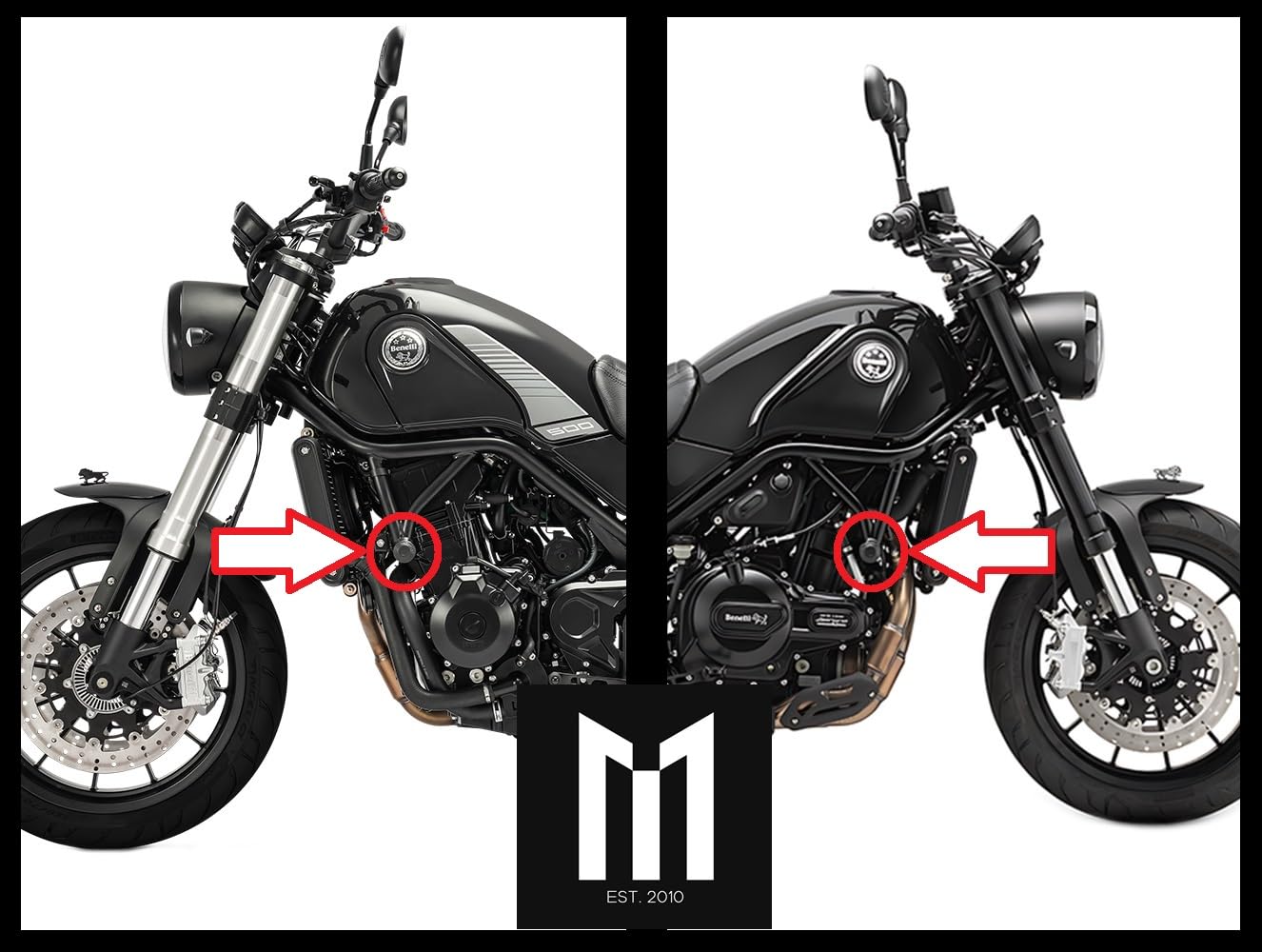 BENELLI LEONCINO 500 2016-2026 - TAMPONI PARACARENA PARATELAIO CRASH PADS PROTEZIONE