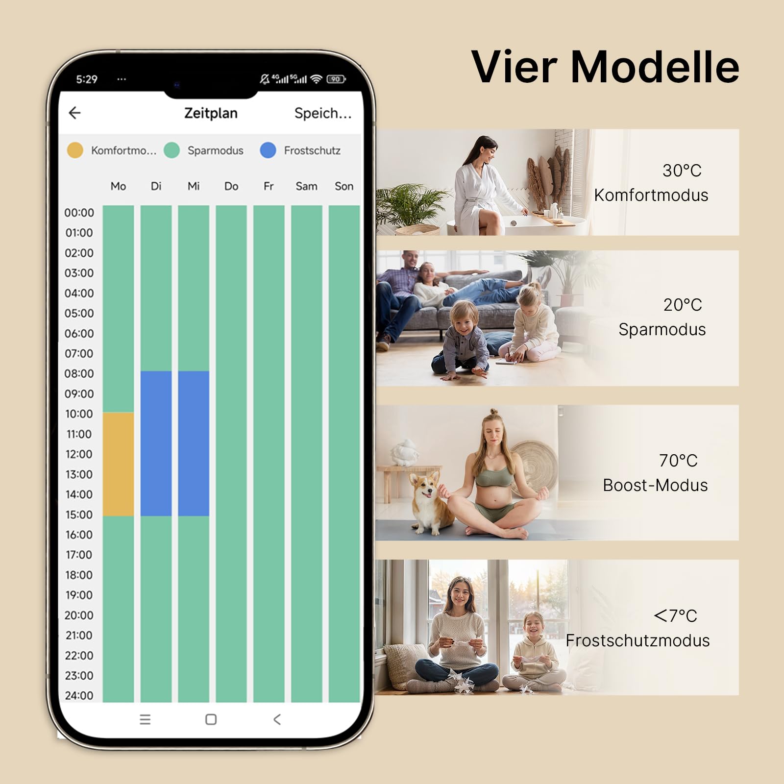 EMKE Barra riscaldante con termostato per termosifoni da bagno, 600 W, cartuccia di riscaldamento intelligente WiFi, in acciaio inox, per radiatore, scaldasalviette, scaldasalviette, elettrico, bianco