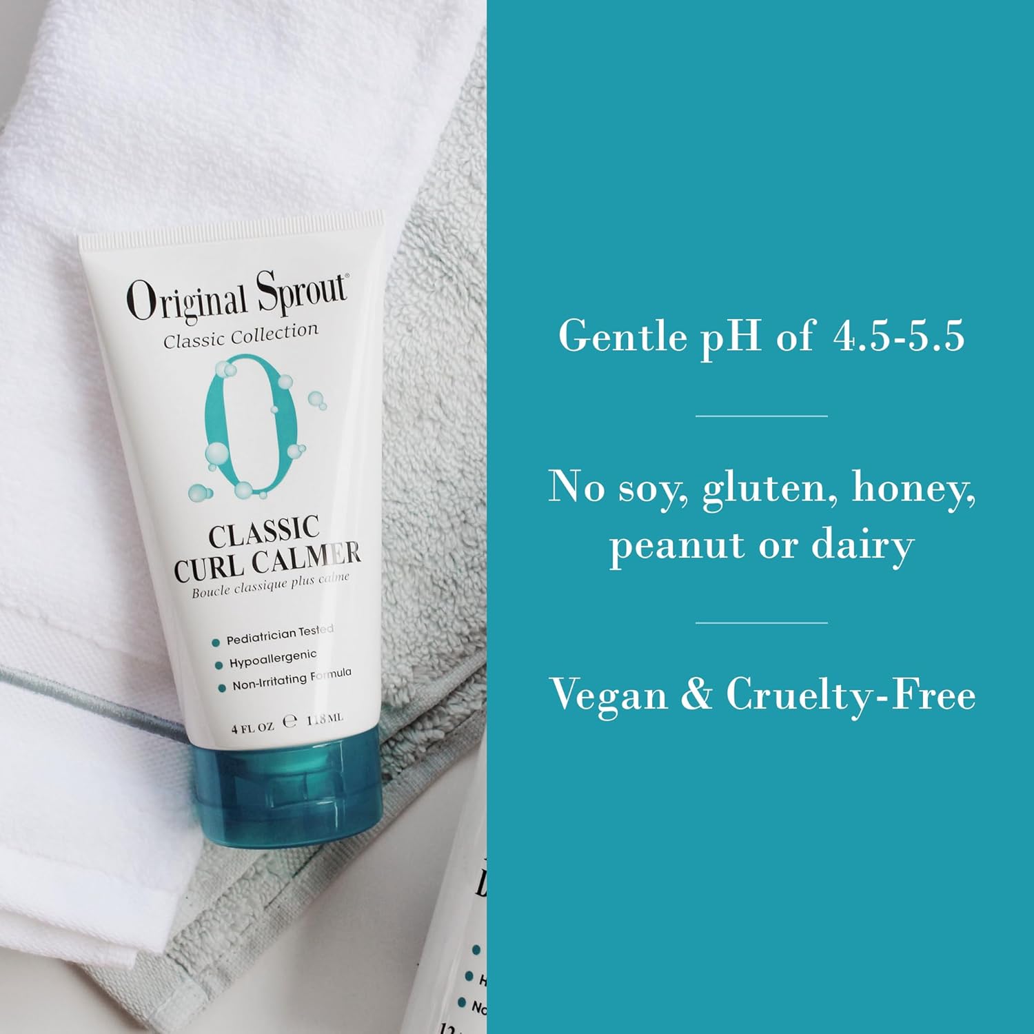 Original Sprout Curl Calmer, Moisturize and Define Curls, Anti-Frizz Styling Cream for All Hair Types, 12 oz. Bottle - Curly Hair Products - Curly Cream