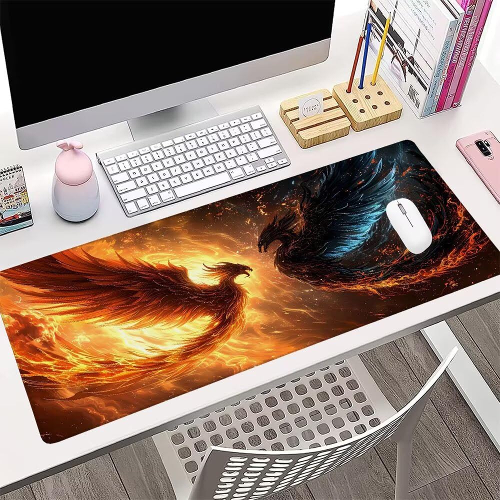 Alfombrilla de Mouse para Juegos, Giallo, XXL, Antideslizante, Impermeable, Diseño de Sogno, Extendido, Grande, 1200x600x3mm, para PC, Laptop, Ufficio, Famiglia d-610