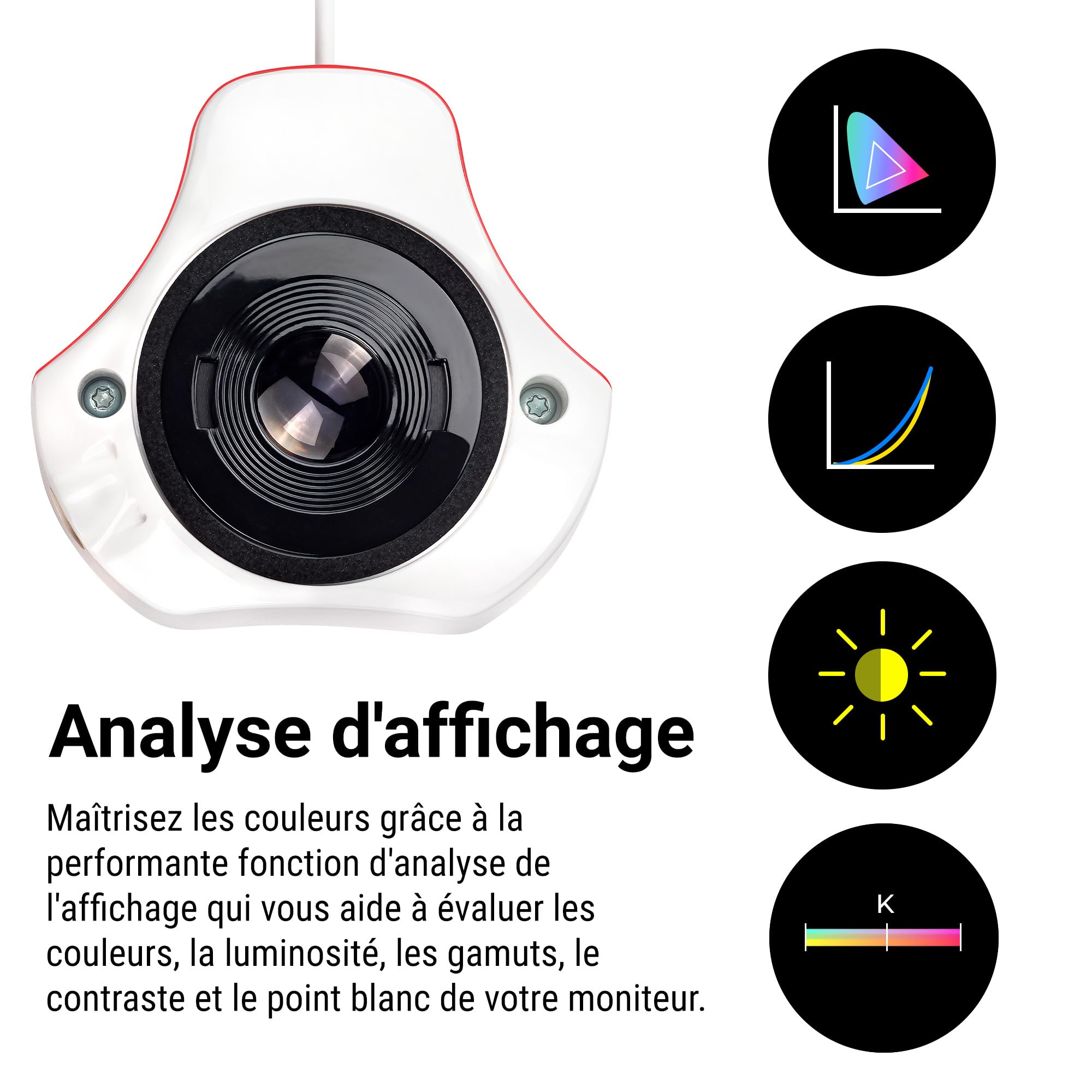 Datacolor Spyder - Calibrateur d'Écran pour Designers, Photographes et Créateurs de Contenu, Couleurs Fidèles, compatible OLED/LED, Outil de Calibration simple pour le Traitement d’Image