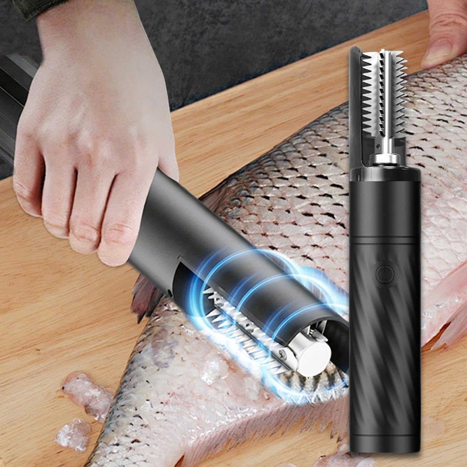 Pulitore Elettrico per Squame da Pesce, rimozione Professionale delle Squame da Pesce, per ristoranti, Nero