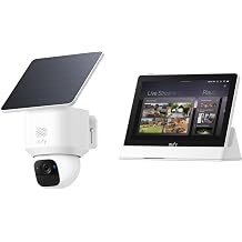 eufy Security Solar Security Camera Outdoor Wireless, with Smart Display E10, Smart Home Hub, 8" Control Panel,64GB EMMC