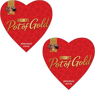 Pot of Gold Hearts - Pack of 2 - Delicious Chocolates that Generations Have Loved - Great for Sharing with that Special Someone for Valentine's Day - Smiling Sweets