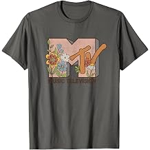 MTV Retro Flower Power Boho 70s Floral Graphic T-Shirt