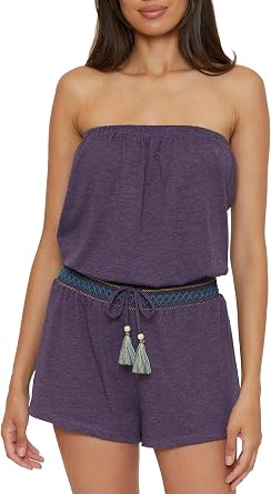 Soluna Swim Womens Sunshine Romper, Casual, Off Shoulder, Beach Cover Ups for Women