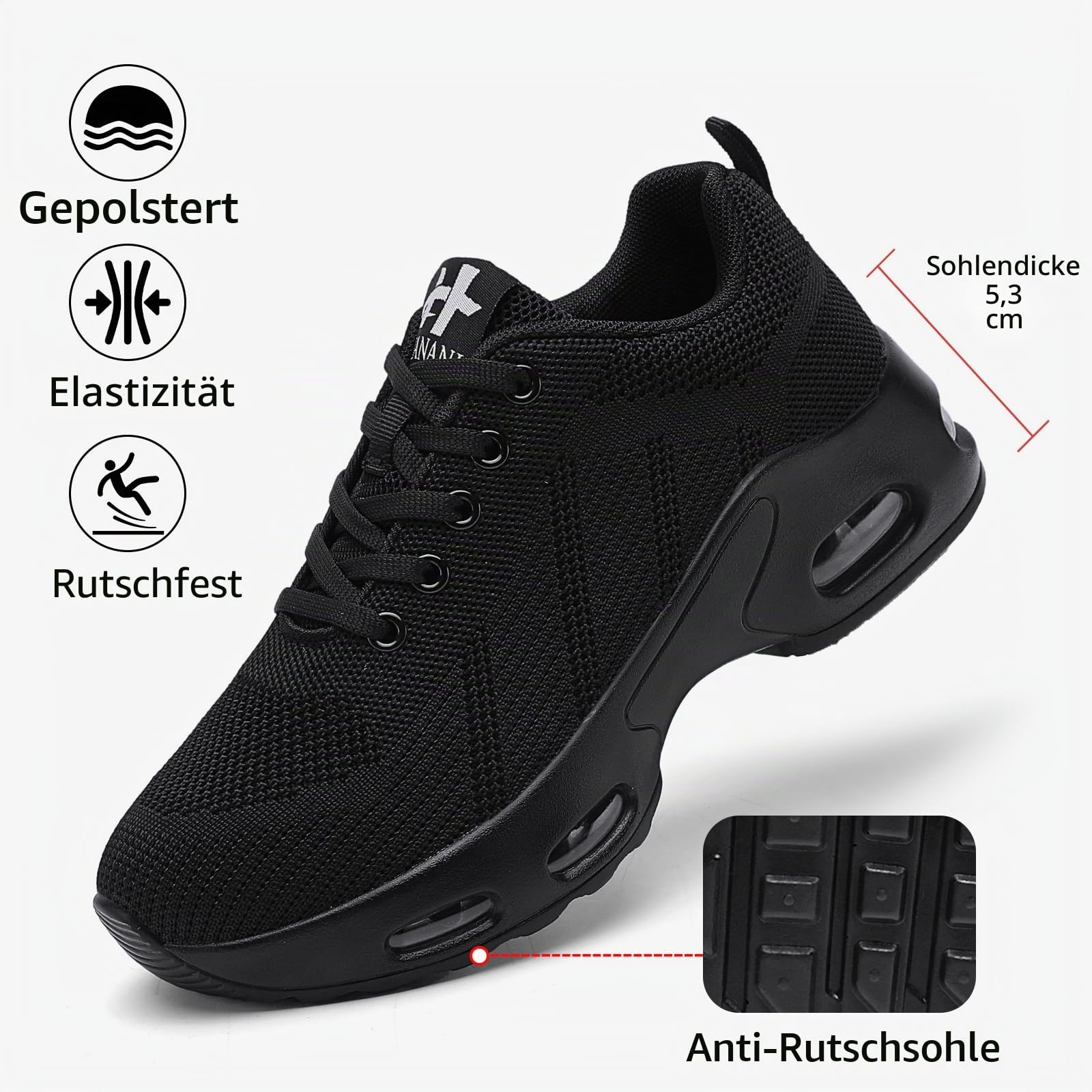 Laufschuhe Damen Turnschuhe Orthopädische Walkingschuhe Atmungsaktives Joggingschuhe Sneaker Leichte rutschfestmit Luftpolster Sneaker Straßenlaufschuhe Gym Women Running Shoes