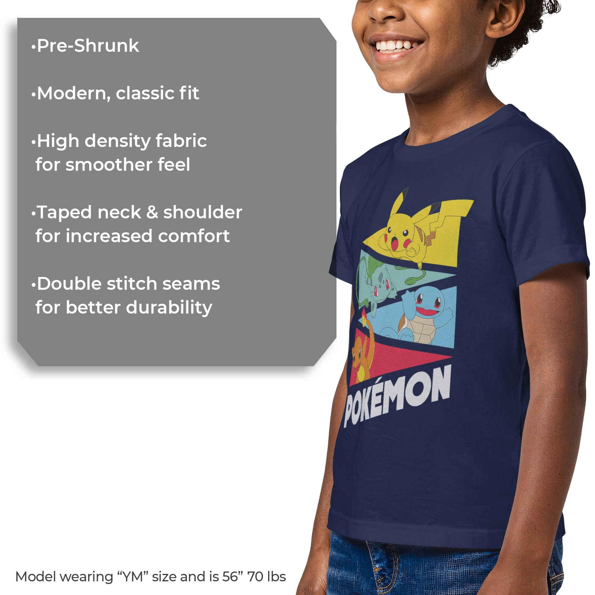 Pokemon Unisex-Kinder Starter Pendents T-Shirt