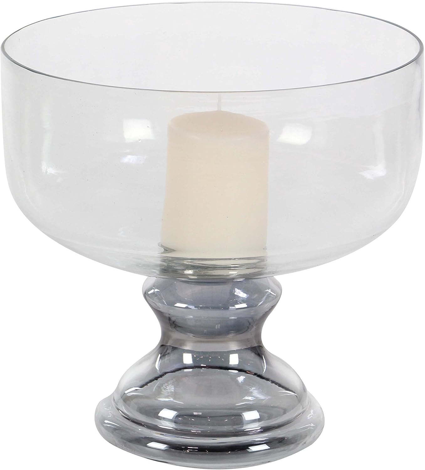 Deco 79 24685 Cube-Shaped Glass Hurricane Candle Holder, 8" x 5", Clear : Home & Kitchen