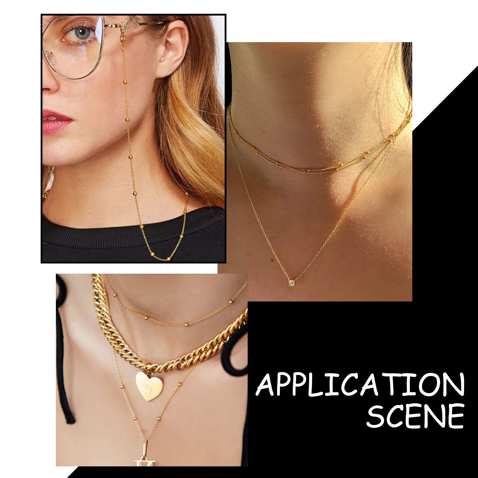 Ball Chain SUNNYCLUE 32.8Feet/10m Antique Bronze Chain Bulk Brass Curb Link  2.6x2x0.3mm Links Ball And Chain, image size:1600x1600