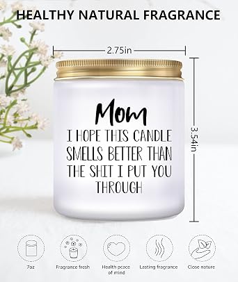 Gifts for Mom from Daughter Son, Mothers Day Birthday Christmas Thanksgiving Gifts for Mom,Stepmother Adoptive Mother, Lavender Scented Candle