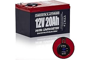 Dakota Lithium – 12V 20Ah LiFePO4 Deep Cycle Battery: Ultimate Power for Your On-the-Go Adventures