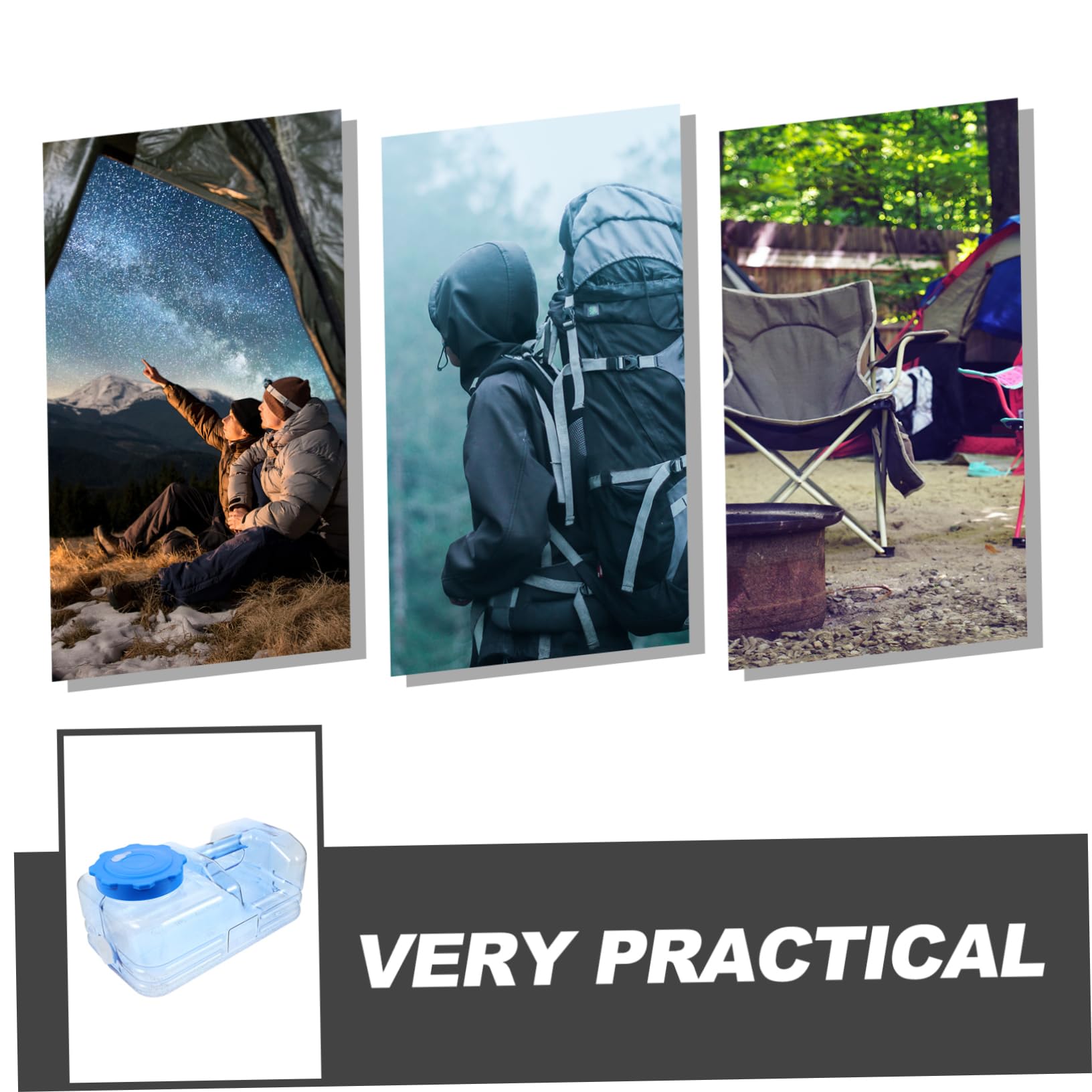 Sosoport 1satz Camping Wasserbehälter Tragbarer Wassercontainer Für Outdoor Picknick Und Notfälle Robuste Wiederverwendbare Wasserkanister Aus Pc-Material Mit Praktischem Tragegriff
