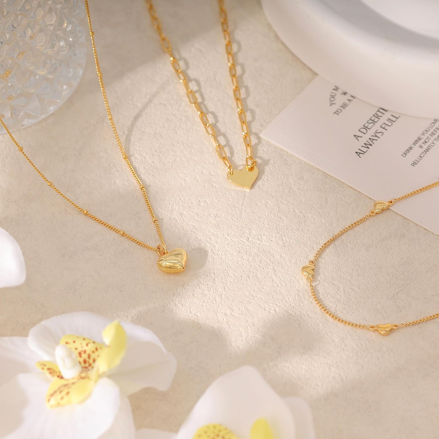 Cute Heart Necklace for Women, Small Cute Stuff for Teen 14K Gold Plated Heart Pendant Choker Necklace Dainty Gold Friendship Necklace Teen Birthday Gifts Trendy Stuff Gold Jewelry Gifts - Image 7