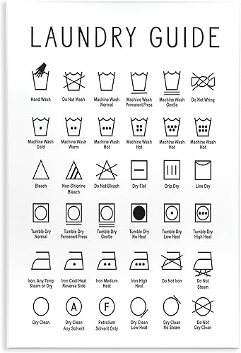 Stupell Industries - Tabla de limpieza para ropa mínima (9.8 x 13.8in), diseño con letras y forradas, color negro