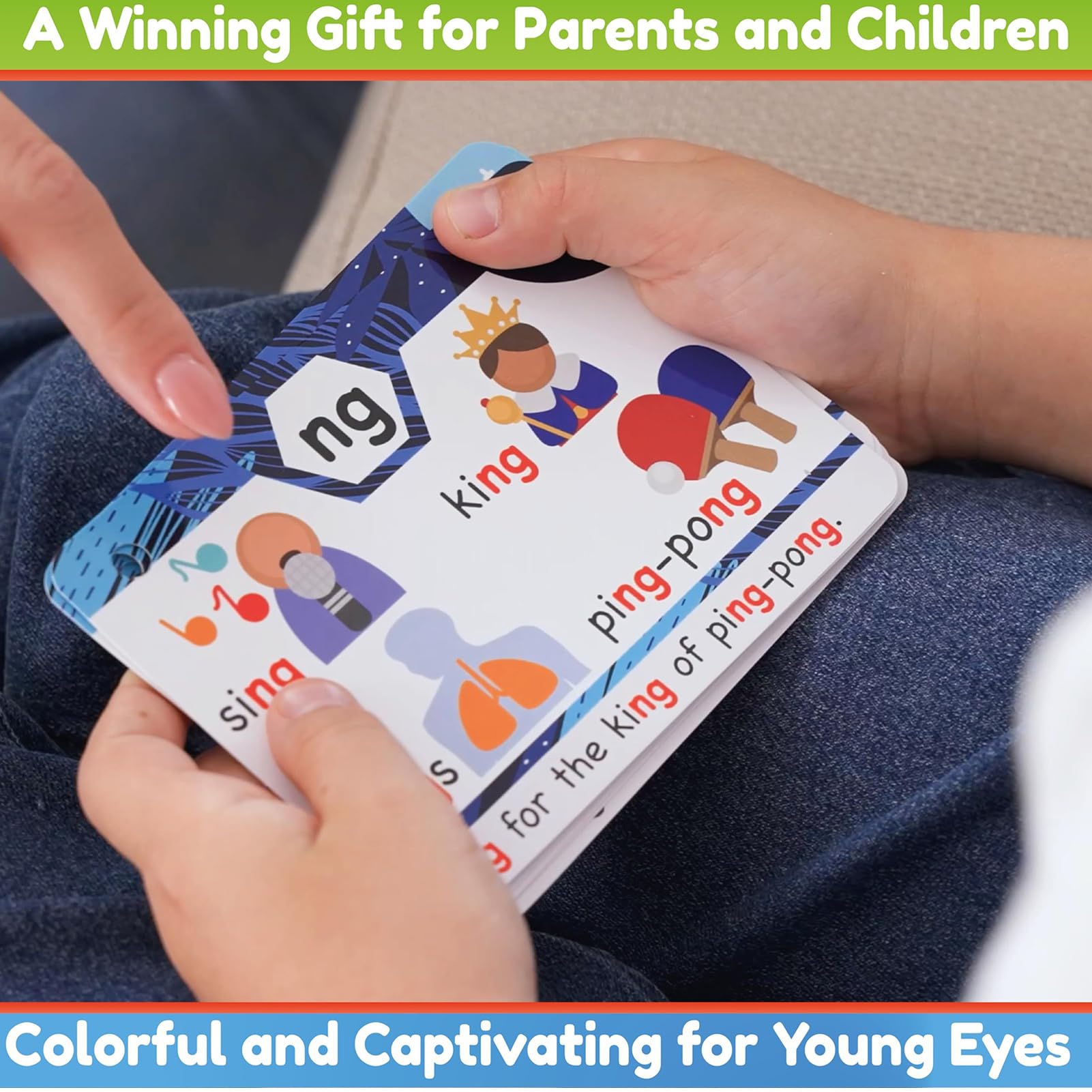 Phonics Set gioco di carte per l'apprendimento 'inglese | gioco e divertimento per bambini e adulti | Impara a leggere fonemi e parole | Connessioni consonanti CVC per consonanti a lunga vocale, 1