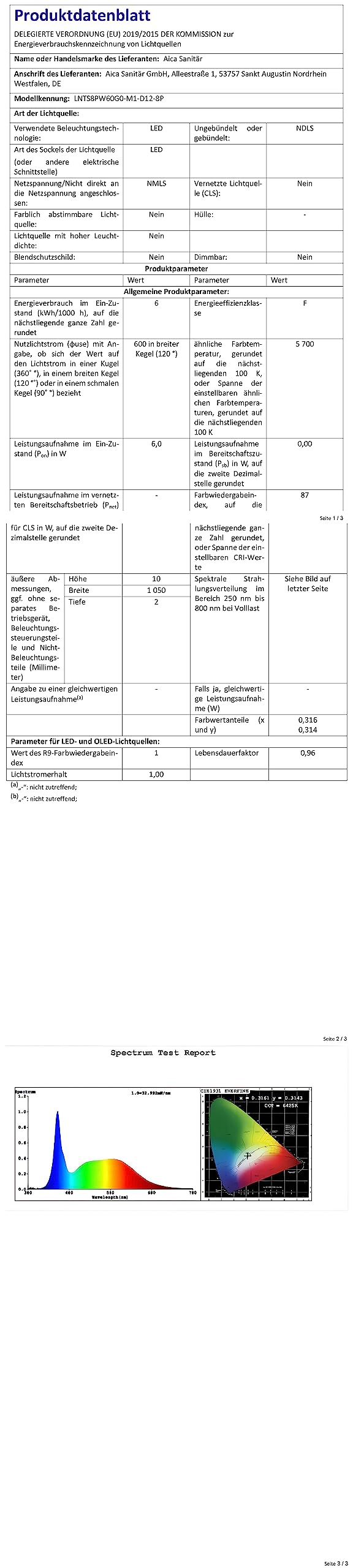 LED Badspiegel 60x60cm Mit Beleuchtung - Quadratischer Badezimmerspiegel Touch
