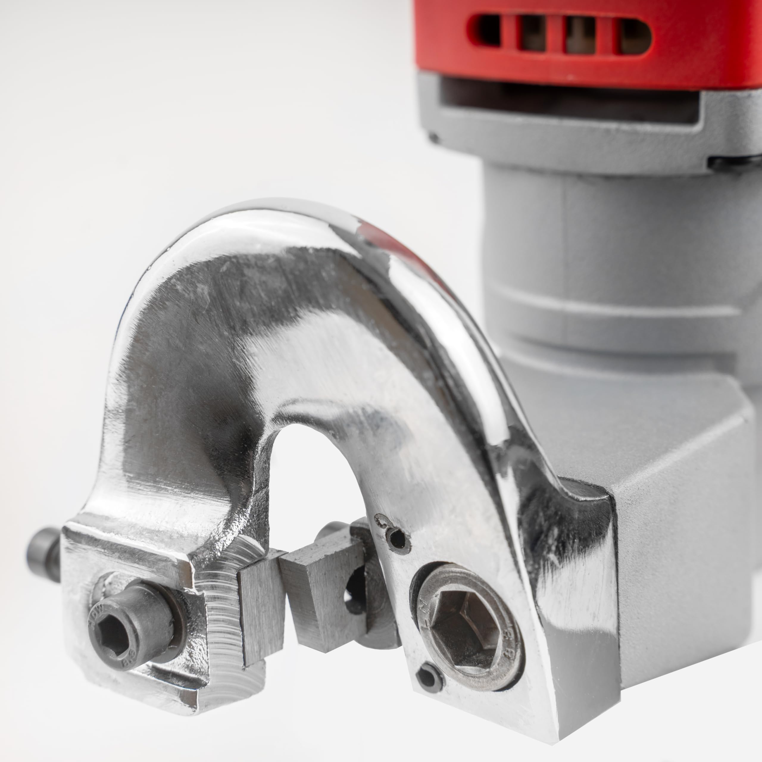 DELPHI Forbici elettriche per lamiera, 850 W, 220 V, qualità industriale, in acciaio inox, taglierina per metallo, taglio fino a 2,5 mm, piastra in acciaio da costruzione 2200 rpm