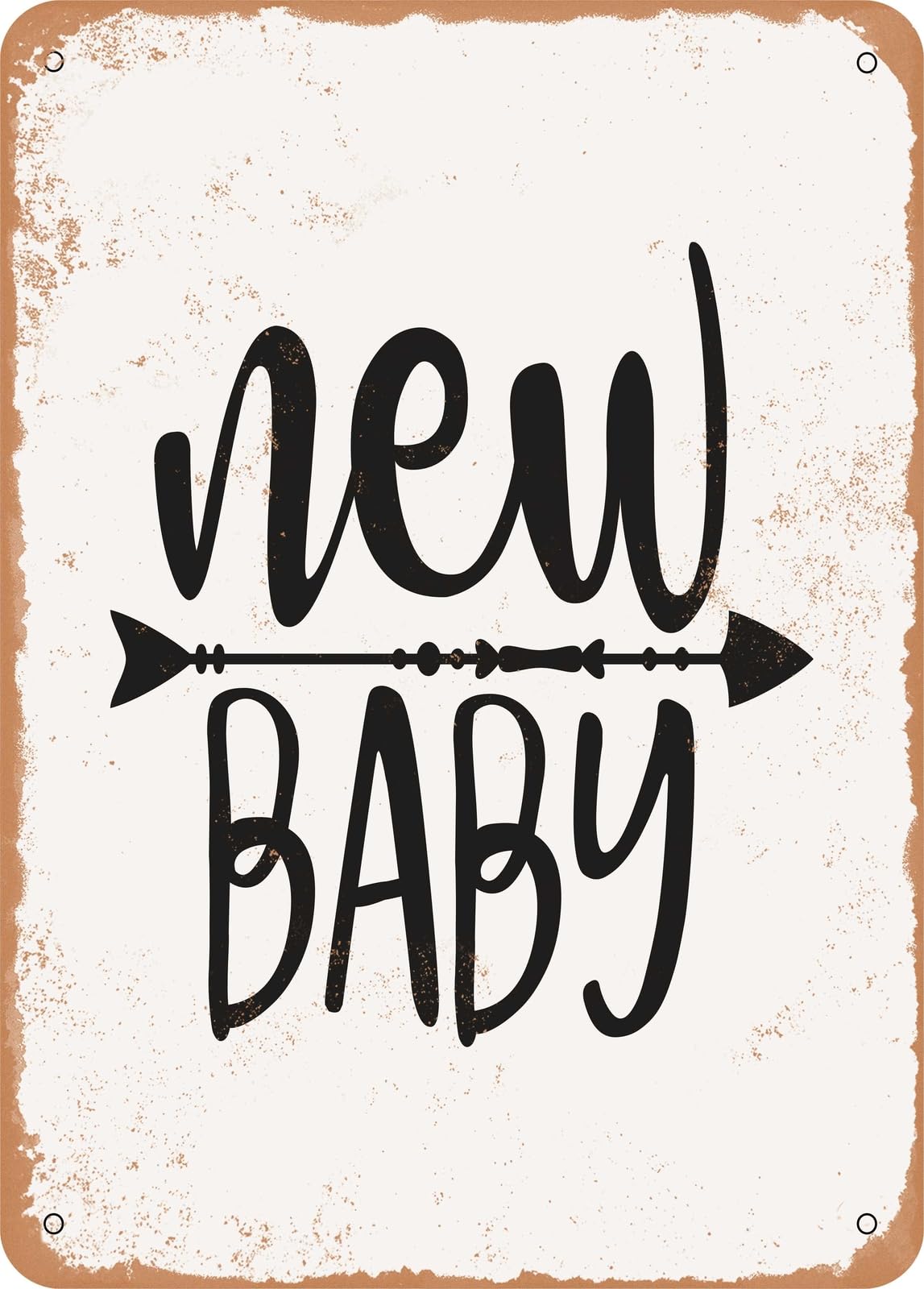 Metal Sign - New Baby - Vintage Look home decor