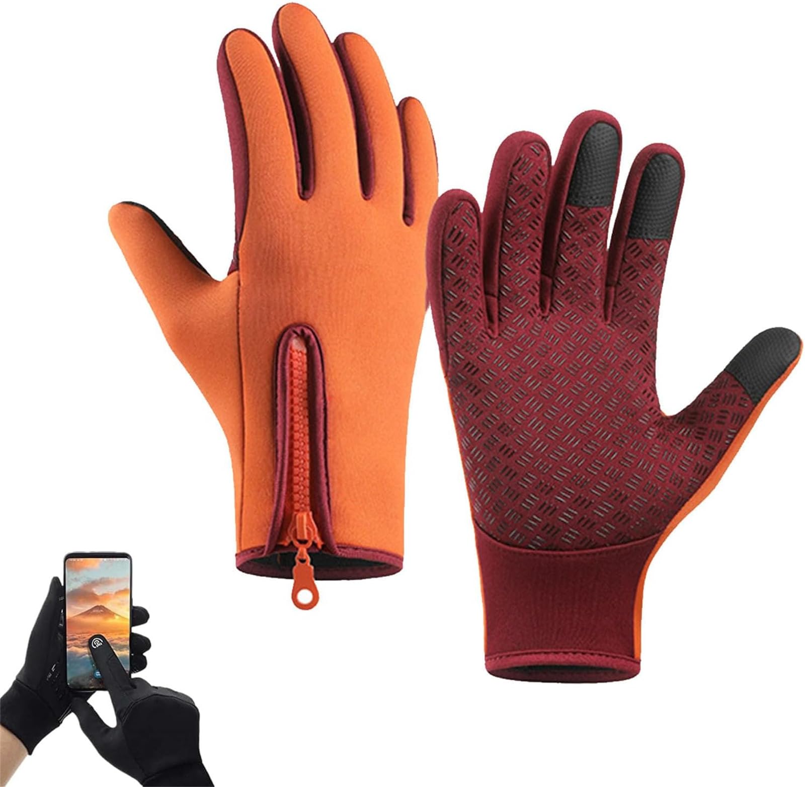 Nirvanapl Ultimate Waterproof &amp; Windproof Thermal Gloves, Touch Screen Winter Glove, Winter Cold-Weather Cycling
